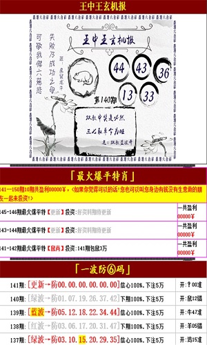 澳门王马王中王资料
